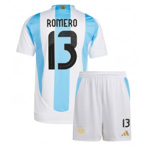 Billiga Argentina Cristian Romero #13 Hemmatröja Barn Copa America 2024 Kortärmad (+ Korta byxor)